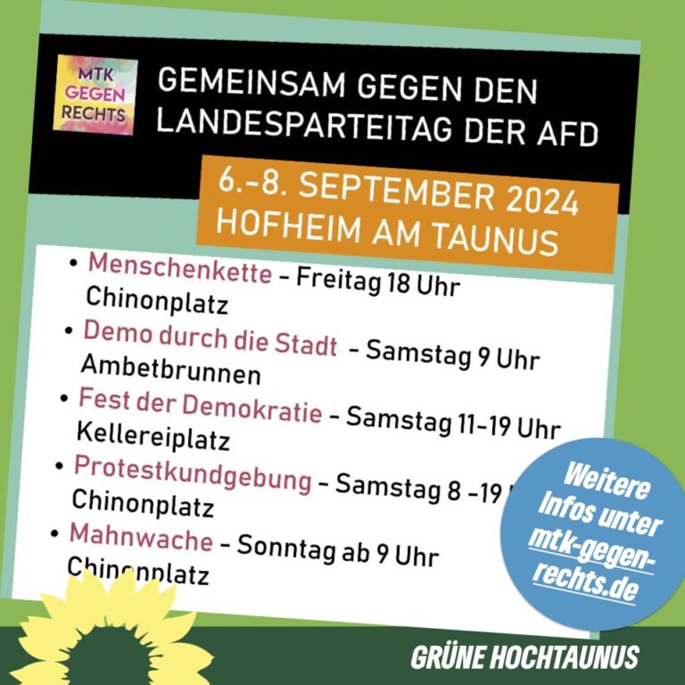 GEMEINSAM GEGEN DEN LANDESPARTEITAG DER AFD